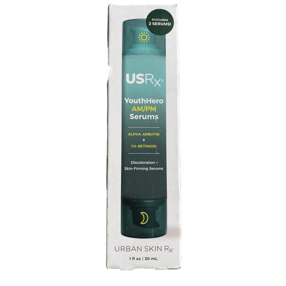 Urban Skin Rx Youth Hero Serums Am/Pm Skin Firming Discoloration Retinoid 1 Oz